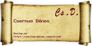 Csernus Dénes névjegykártya